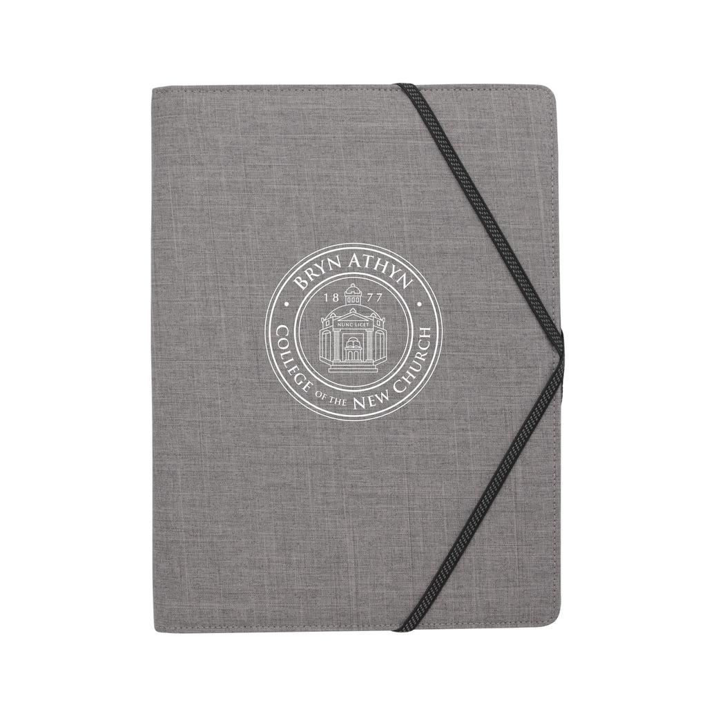 Gray padfolio notepad with the BACNC Official Seal logo on front