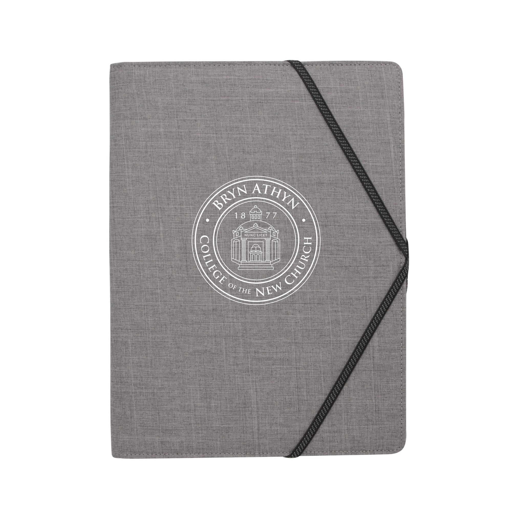 Gray padfolio notepad with the BACNC Official Seal logo on front